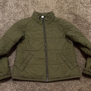 REI Olive Green Puffer Jacket